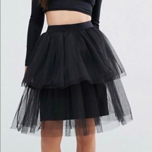 ASOS Boohoo Tiered Tulle Skirt